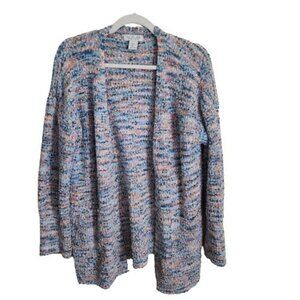 Rachel Zoe Pastel Popcorn Knit Cardigan Sweater Size L